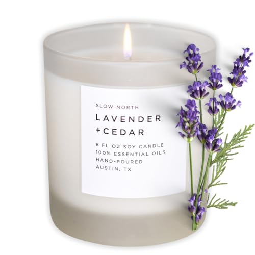 vela aromática de lavanda relajante