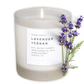 vela aromática de lavanda relajante