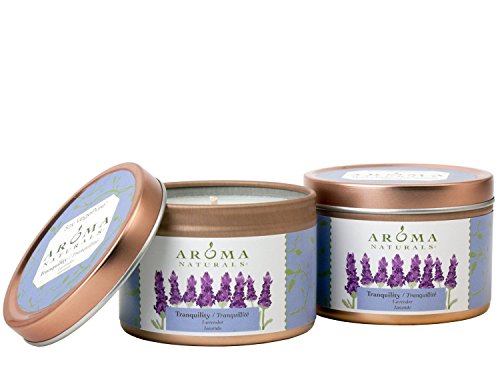 vela aromática de lavanda relajante