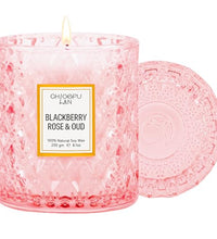 vela aromática de rosa natural