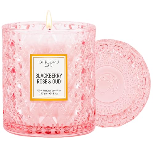 vela aromática de rosa natural