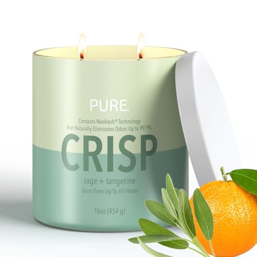 vela aromática de salvia y mandarina