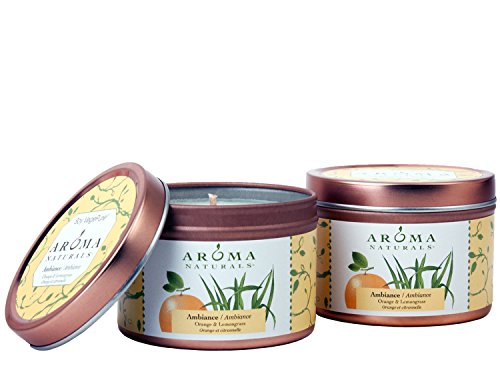 vela aromática natural de naranja