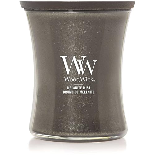vela aromática WoodWick con mecha crepitante