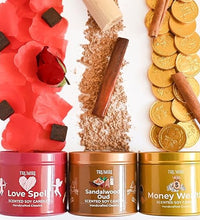 Velas altamente perfumadas con aceites esenciales