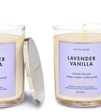 velas aromáticas de lavanda y vainilla