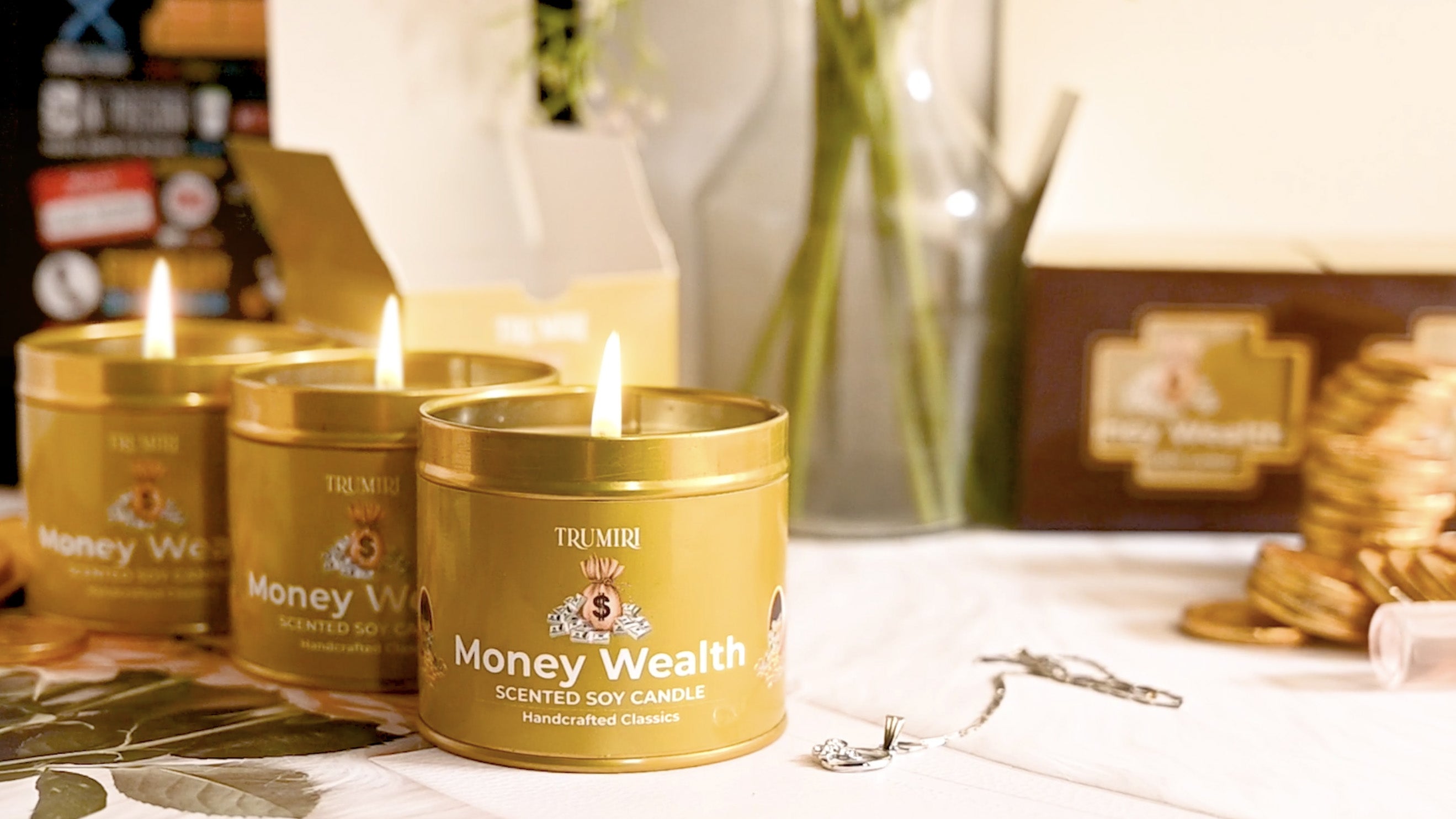velas de cristal para rituales de abundancia