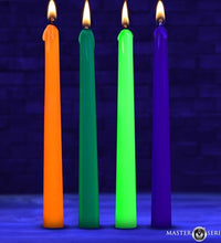 Velas reactivas a luz UV