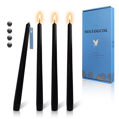 velas taper negras aromatizadas sándalo