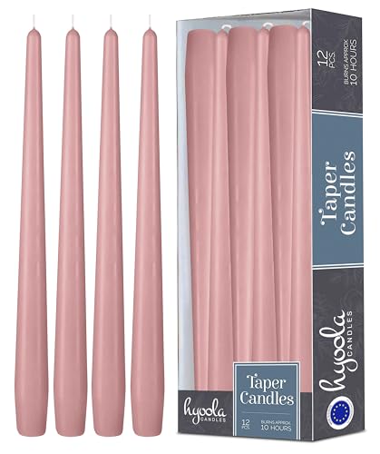 velas taper rosas para decoración