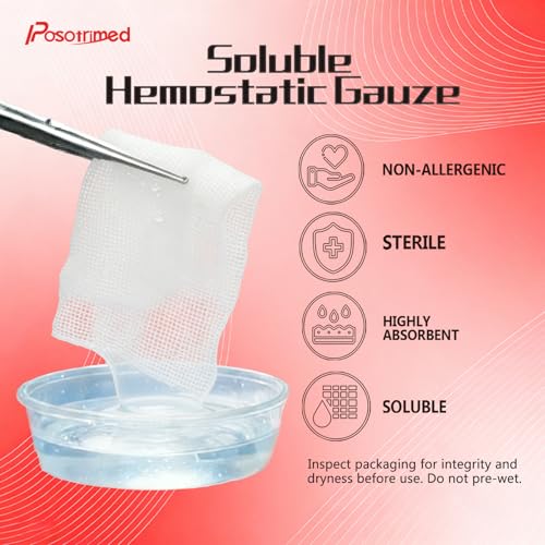 vendaje hemostático Quick Clot de 4X4