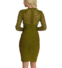 vestido de rayón con mangas largas