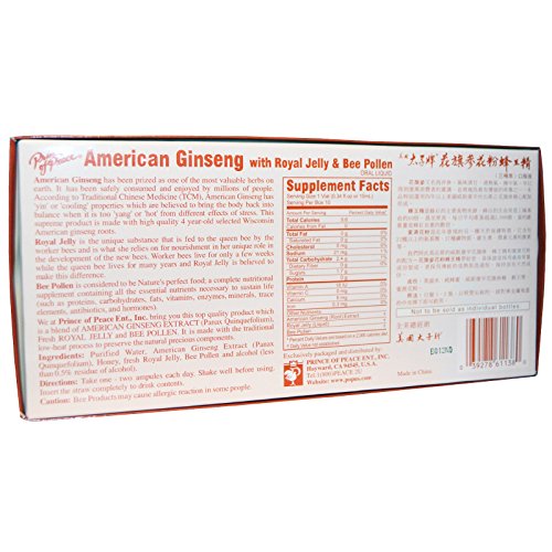 viales de ginseng americano para energía