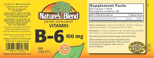 Vitamina B6 100 mg tabletas