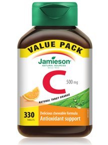 vitamina C masticable sabor naranja