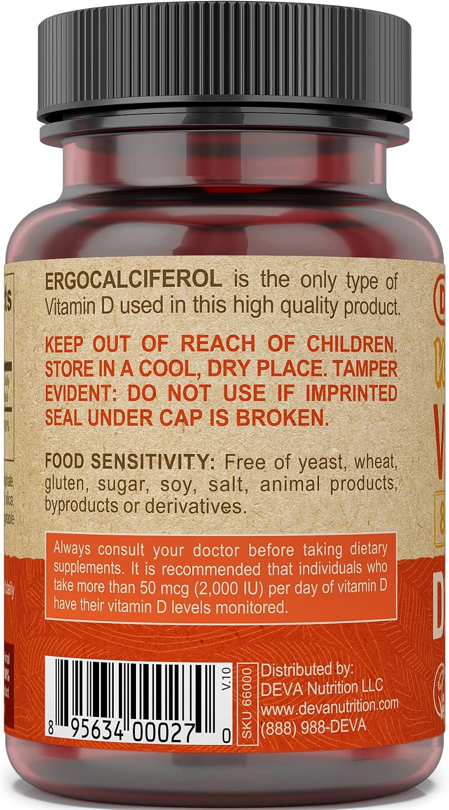 Vitamina D2 800 IU DEVA
