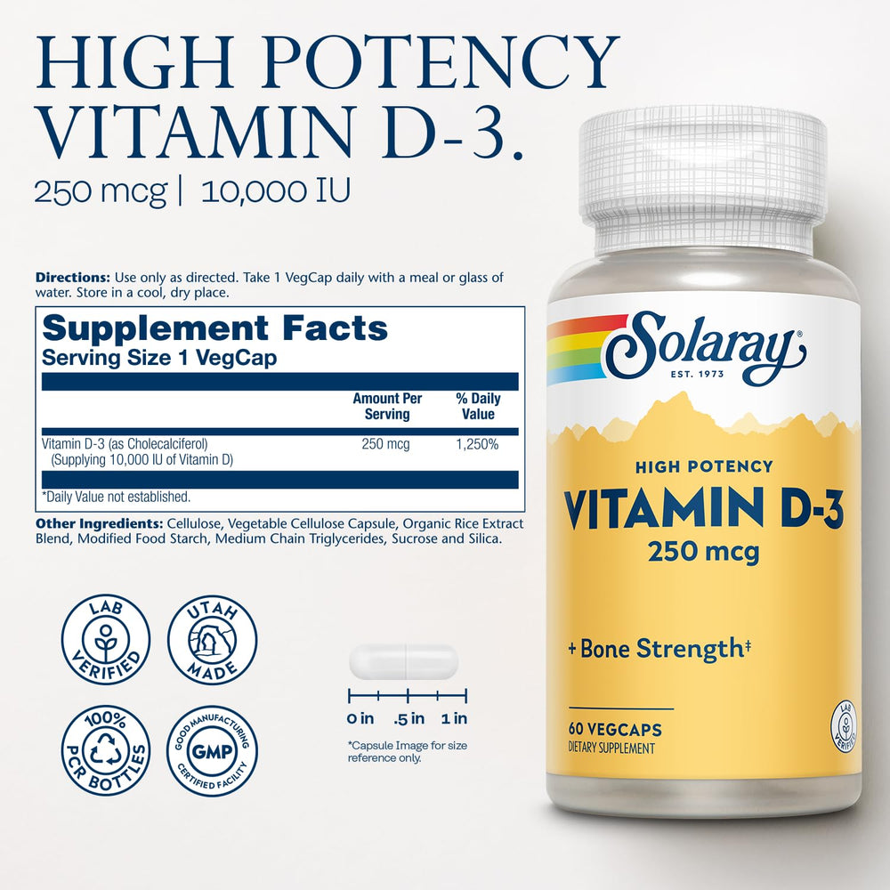 Vitamina D3 10000 IU Solaray