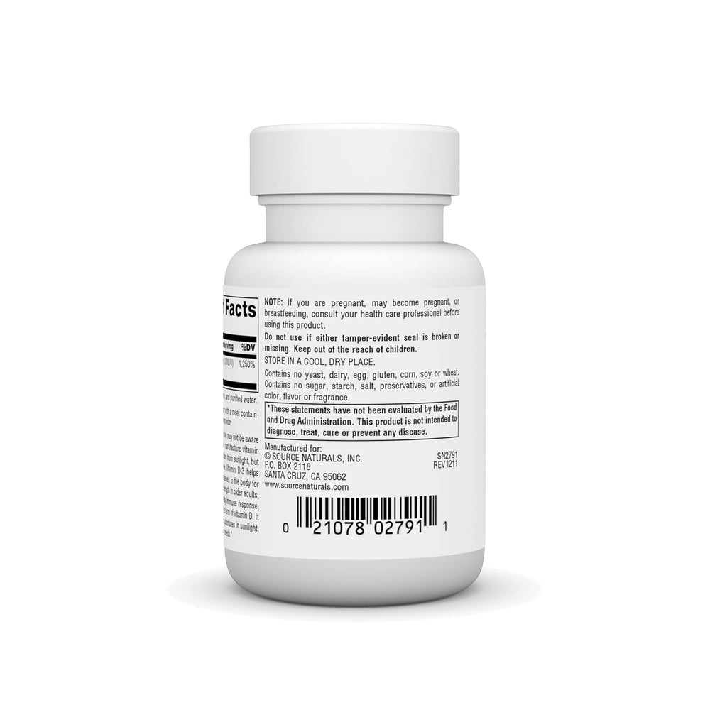 Vitamina D3 10000 IU Source Naturals