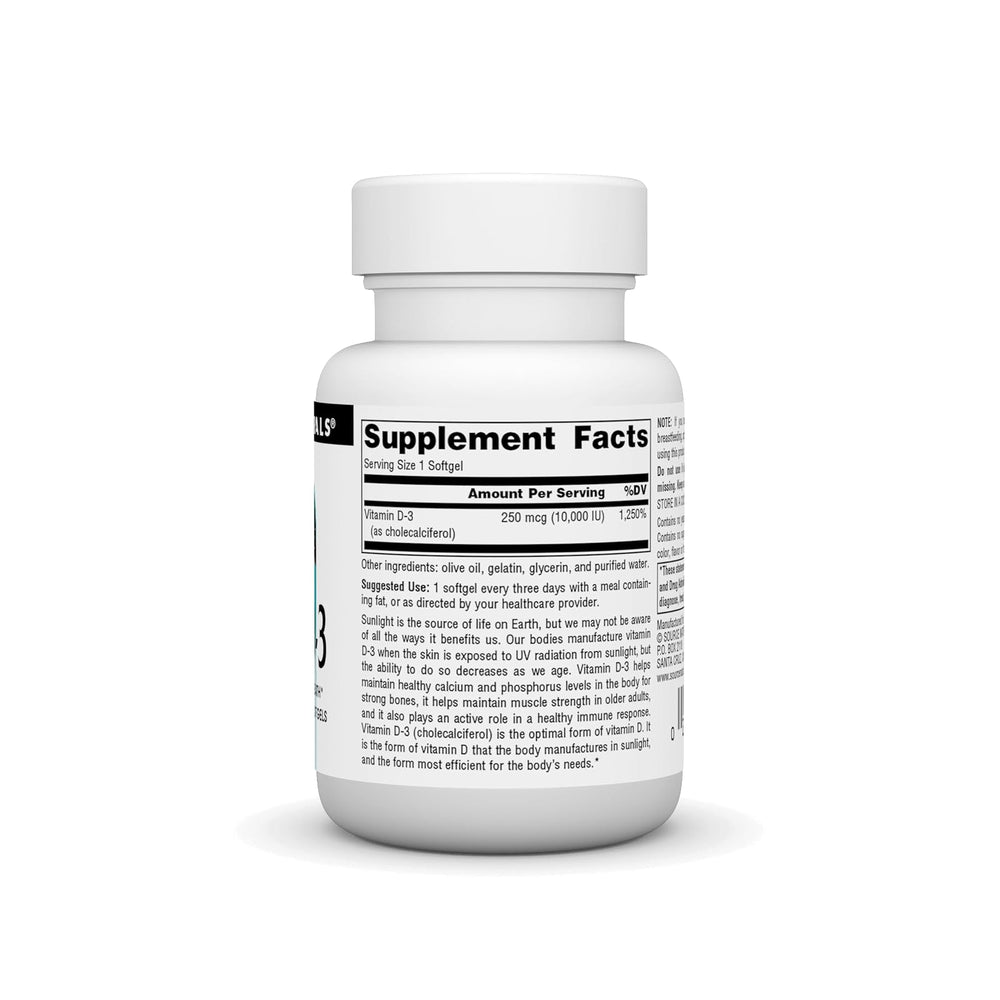 Vitamina D3 250 mcg 60 cápsulas