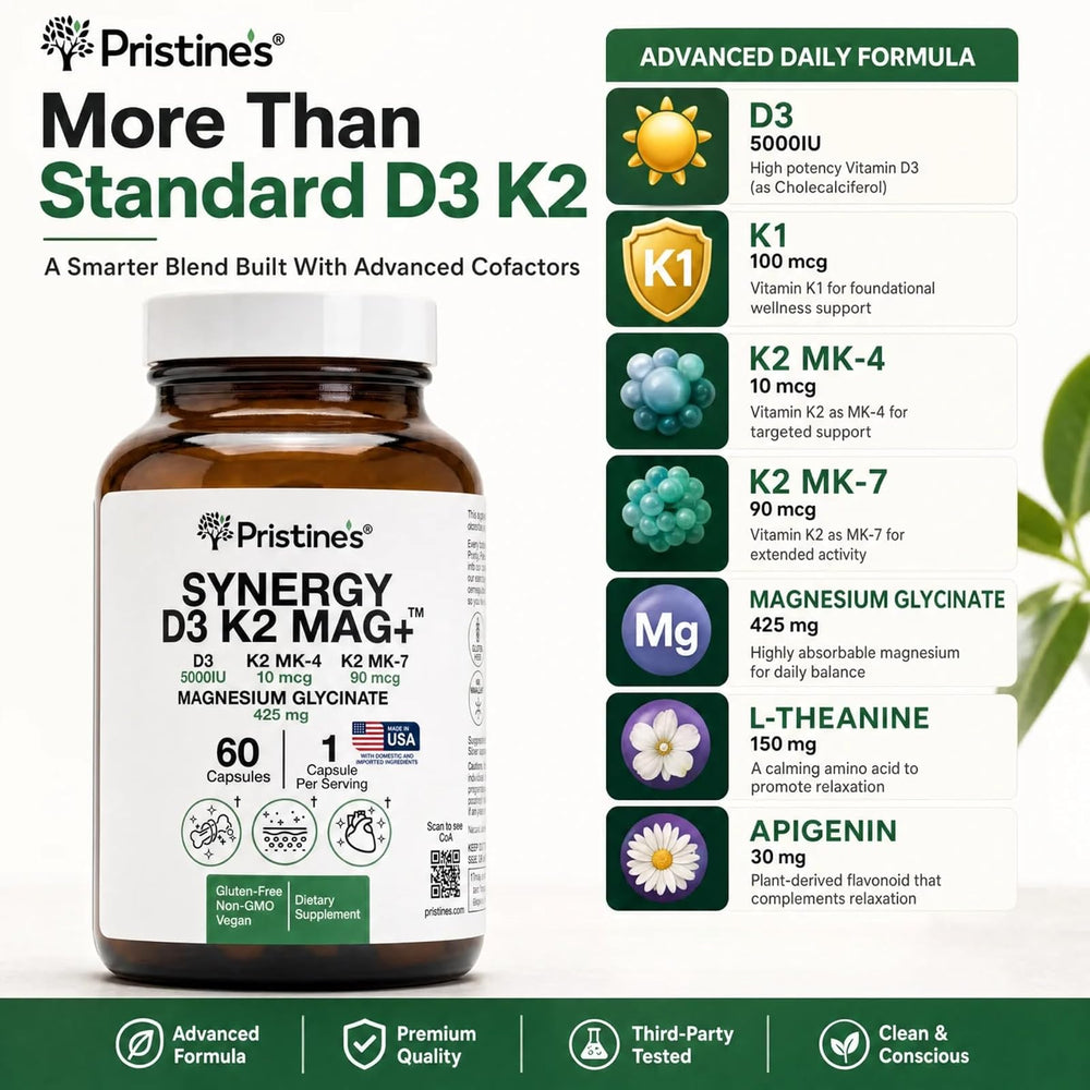 Vitamina D3 K2 5000 IU Pristine