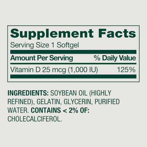 vitamina D3 Spring Valley para energía diaria