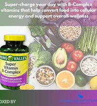 Vitaminas B-Complex alta potencia en tabletas