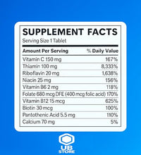 Vitaminas B para metabolismo saludable