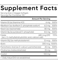 Vitaminas B veganas sin gluten para salud