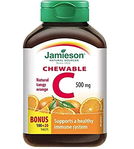 vitaminas C masticables Jamieson sabor naranja