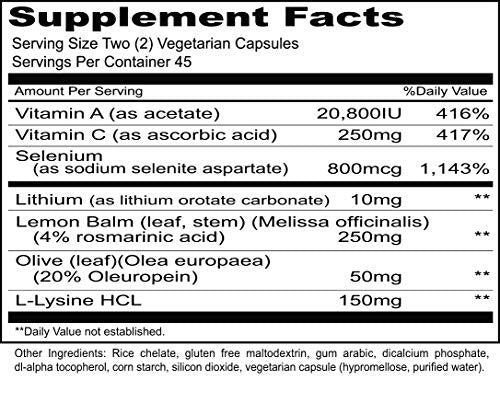 vitaminas con litio y extracto de melissa