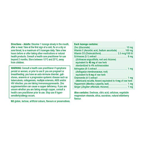 vitaminas de zinc Jamieson para sistema inmunológico