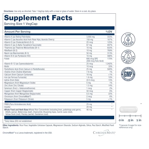 Vitaminas Solaray Multivitamínico Diario