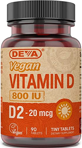 vitaminas veganas Deva vitamina D 800 UI