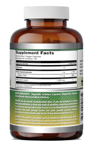 vitaminas y minerales de fenogreco