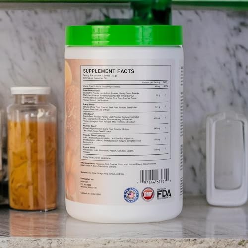 vitaminas y minerales de superalimentos verdes