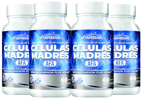 VITAMISAN 4 Células Madre Stemcells Algas Verdes AFA - Aphanizomenon Flos-aquae - Antienvejecimiento 240 Cápsulas Sin GMO - imagen 1