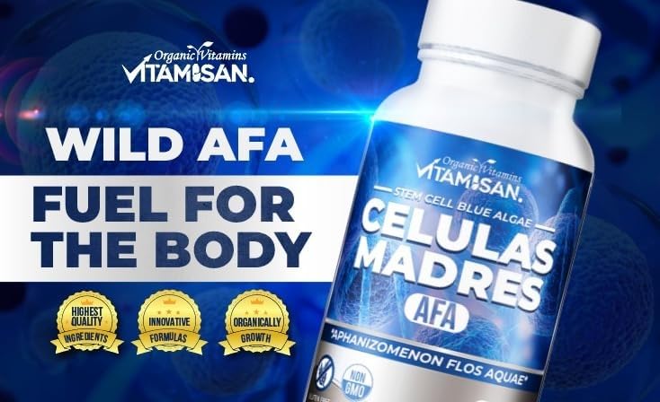 VITAMISAN 4 Células Madre Stemcells Algas Verdes AFA - Aphanizomenon Flos-aquae - Antienvejecimiento 240 Cápsulas Sin GMO - imagen 5