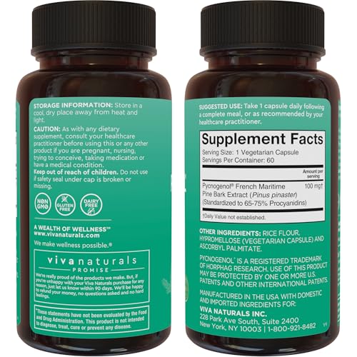 Viva Naturals Pycnogenol para bienestar general