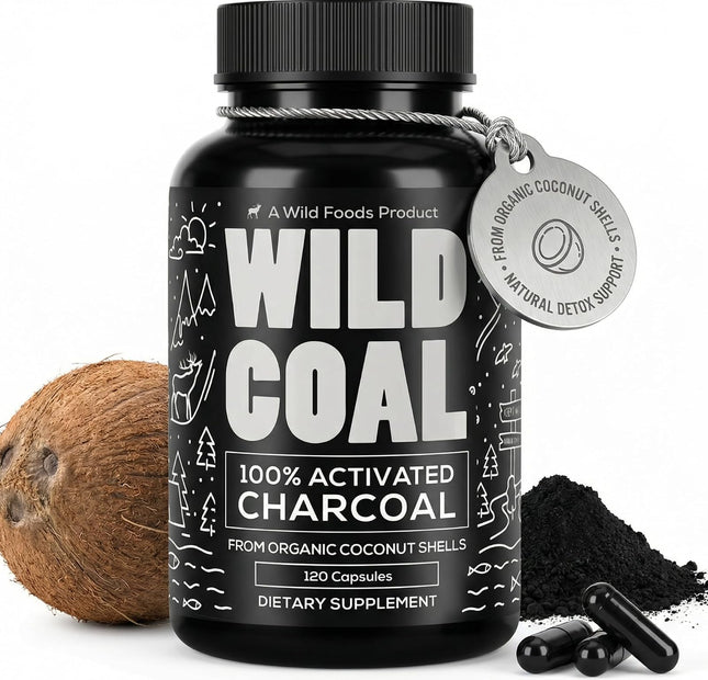 Wild Foods carbón activado 60 cápsulas