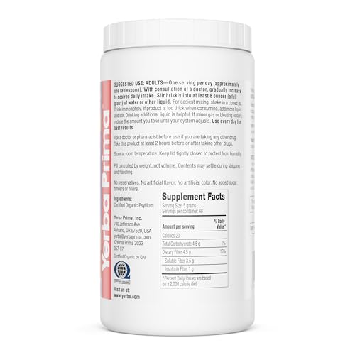 yerba prima psyllium para intestinos felices
