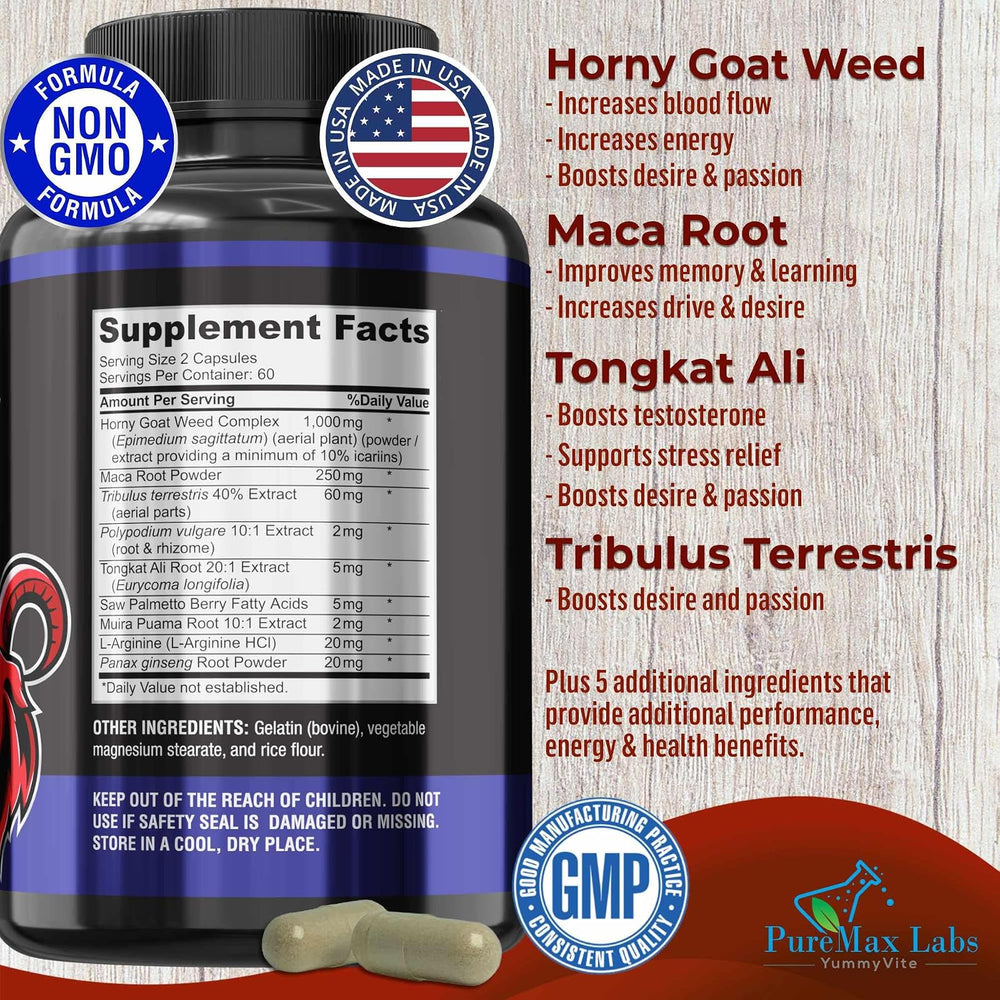 YUMMYVITE hierbas Horny Goat Weed