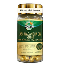Zandu Ashwagandha 600 mg para energía
