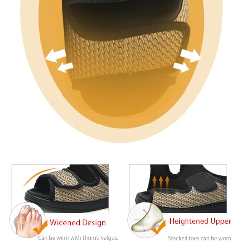 Zapatillas negras para cuidado del pie
