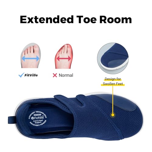 zapatillas ortopédicas slip-on extra anchas