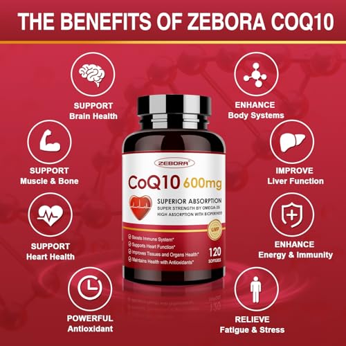 ZEBORA CoQ10 con Omega-3 y PQQ