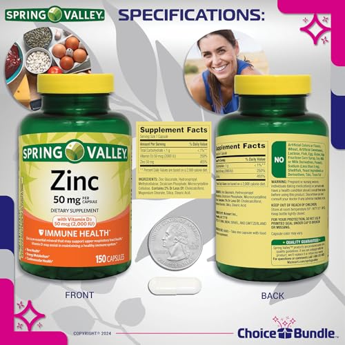Zinc 50 mg para salud inmunológica