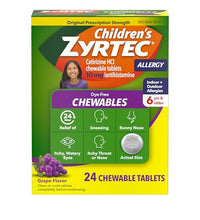 Zyrtec niños alivio rápido alergias
